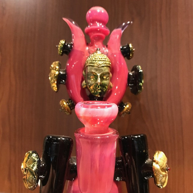 Black and Gold Buddha Water Pipe