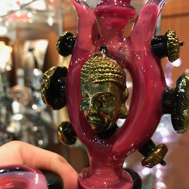 Black and Gold Buddha Water Pipe